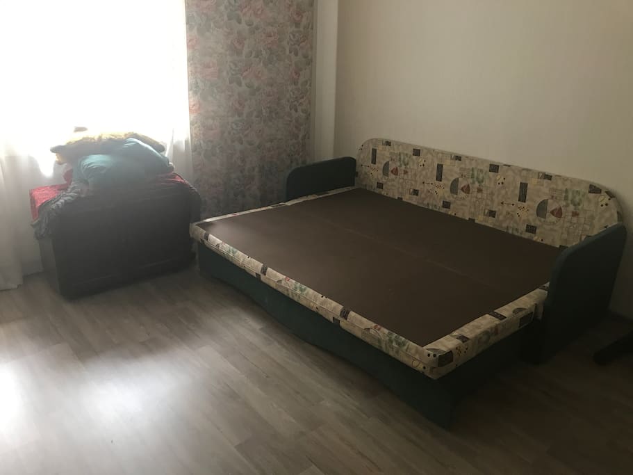 Guestroom with the bed opened