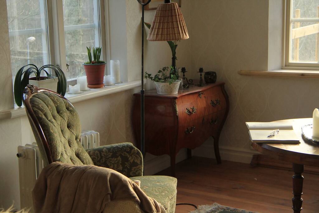 Relax in the living room With a good book from Our Collections.