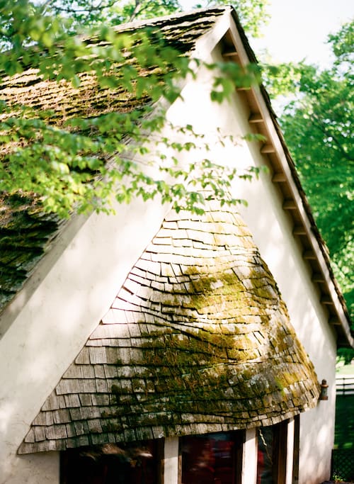 A shot of our quirky, Mushroom House Roof. Cory Weber Photography Credit