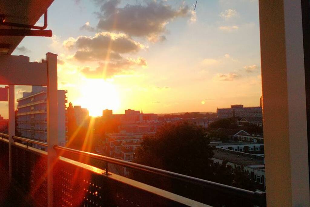 Sunset over Hackney from the kitchen window.