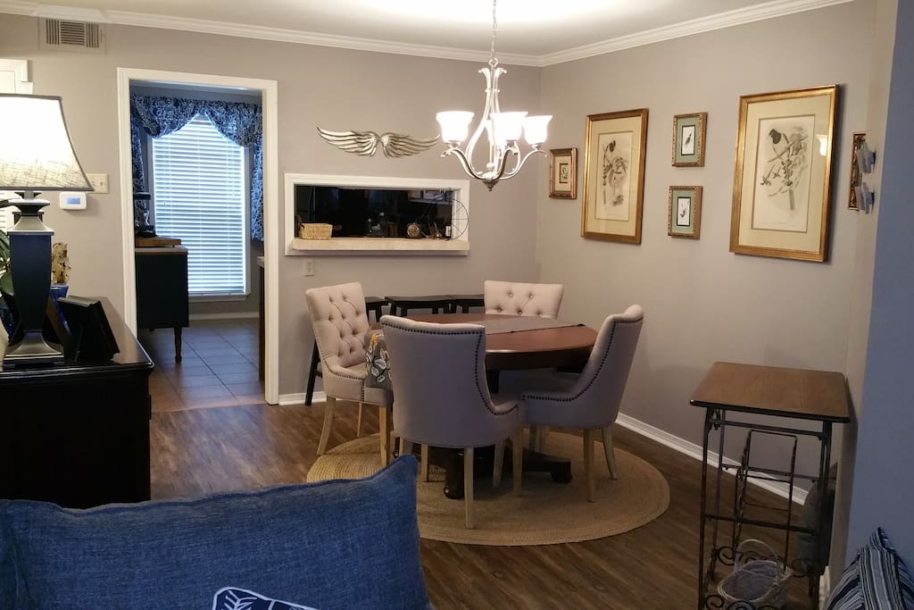 Looking towards the spacious Kitchen