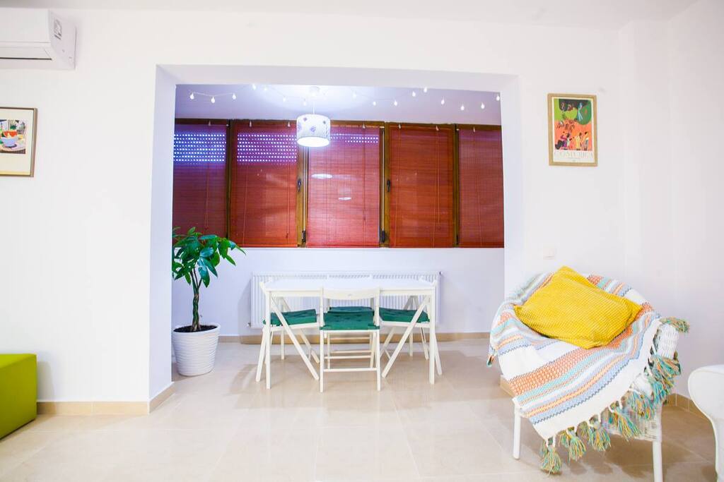 open plan living room and kitchen