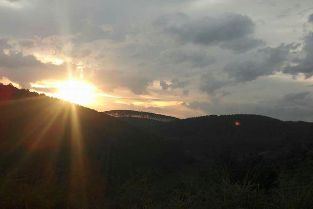 por do sol na fazenda itamirim