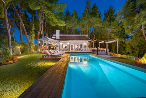 The White Villa at Sani · Heated Pool & Sea View
