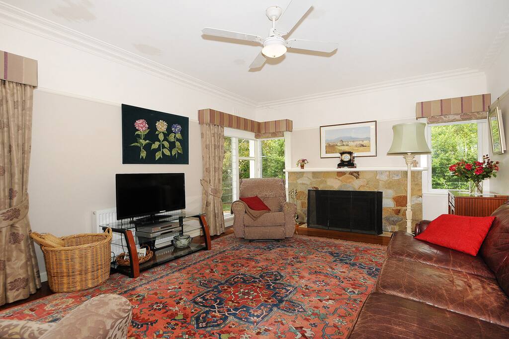 Lovely living with fireplace