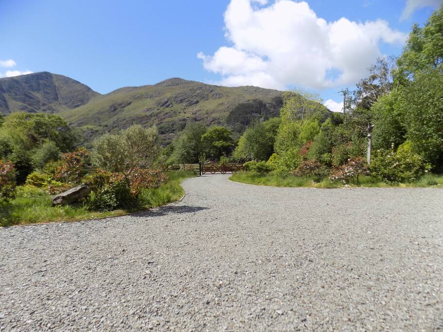 View of mountain behind Glanmore Lake