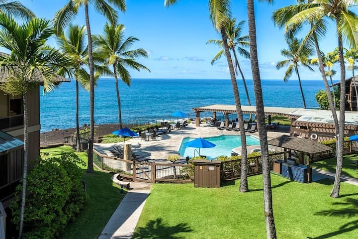 Oceanfront Kona |Walk to Keauhou Bay Beach & Tours