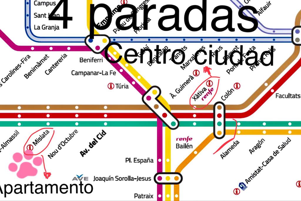 Como llegar Metro Valencia