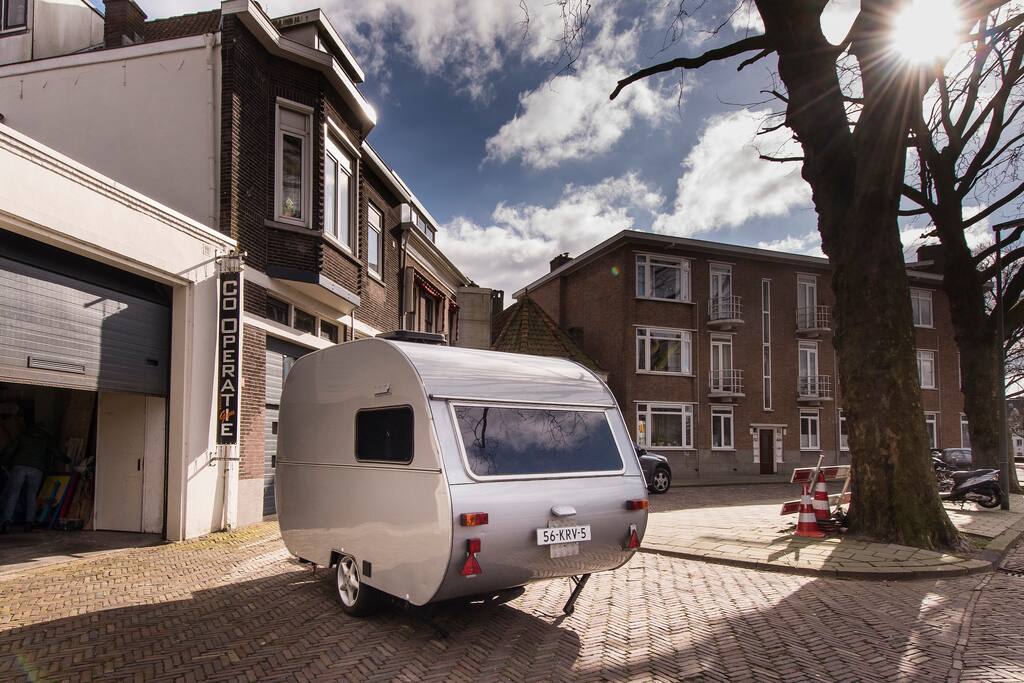 gray vintage caravan small
