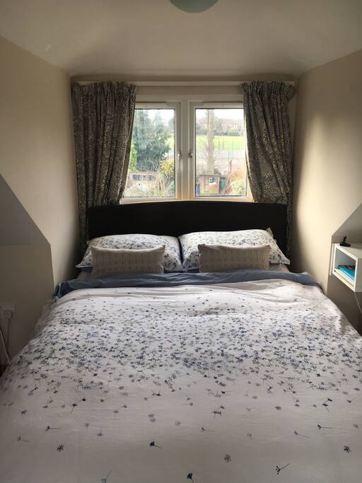 Large queen sized bed