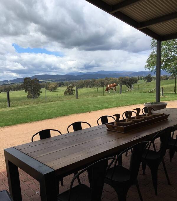 Perfect outdoor entertaining area after a day exploring Northeast Victoria
