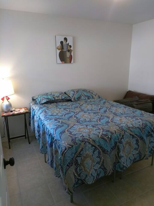 Master bedroom ground floor, with private bath. The other 2 bedrooms are upstairs.