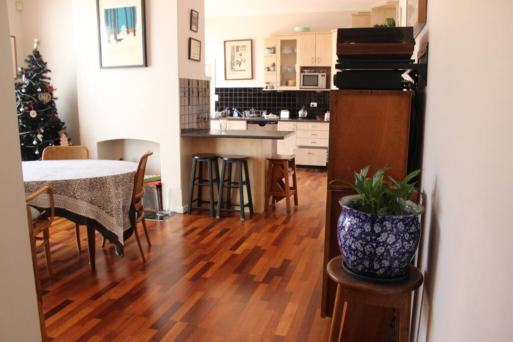 Dinning room and kitchen.
