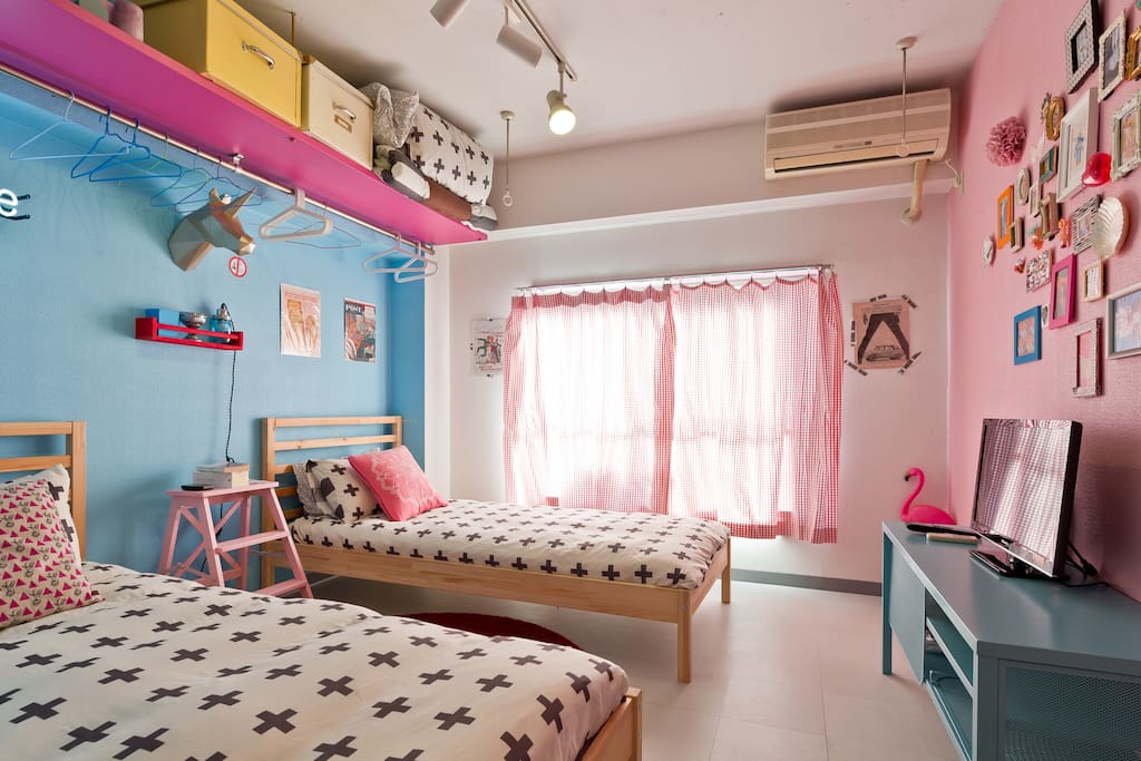 City feeling house for 3 people.