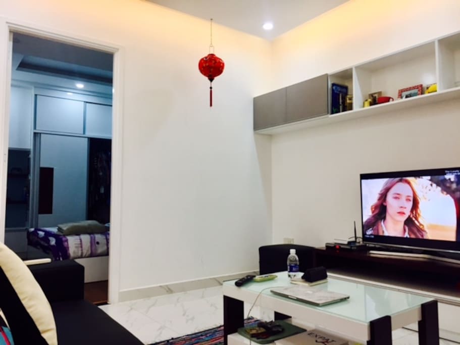 Living Room - Smart television with internet access.
