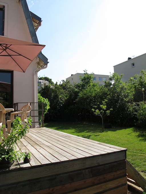 La terrasse et le jardin