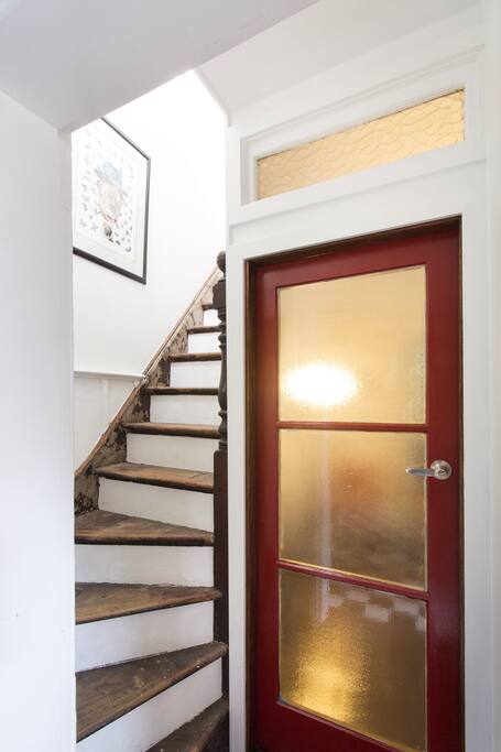 The room is up stairs.