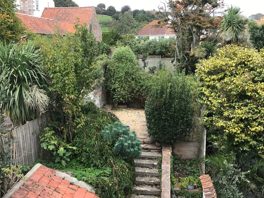 View of the garden from the bedroom window