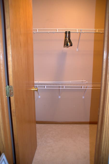 Ample closet space