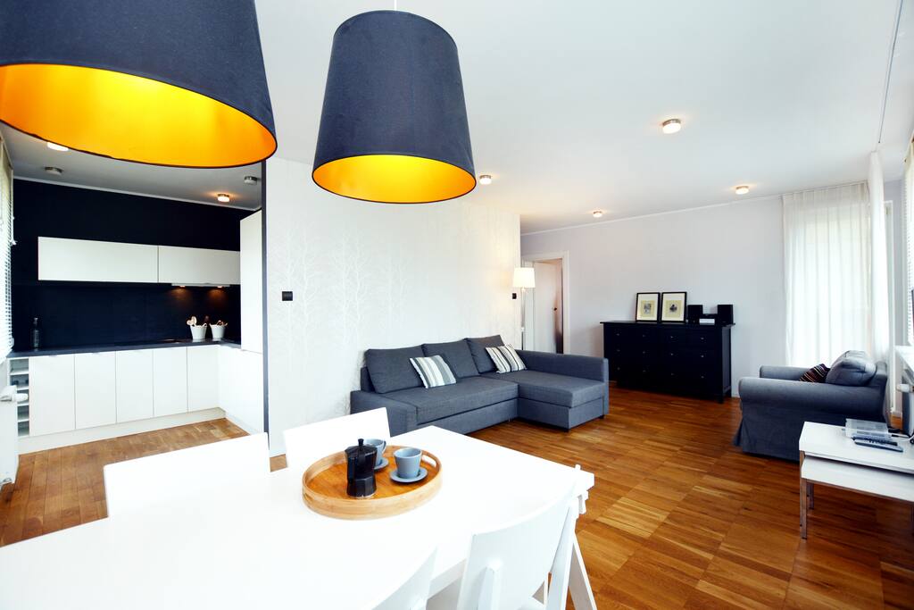 Salon z aneksem kuchennym
