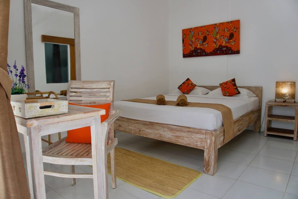 Private ensuite room with AC and TV