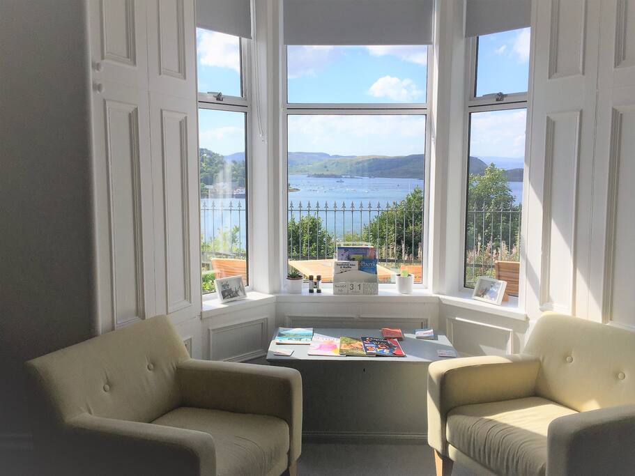 The guests sitting room window.