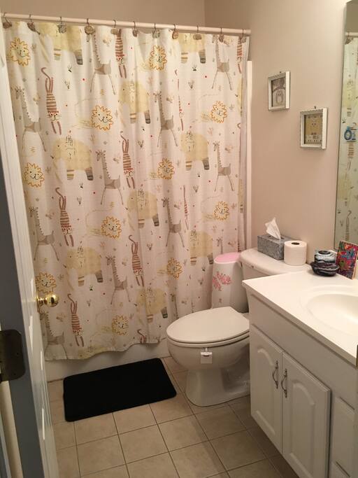 Shared bathroom with possible other guests & our daughter.