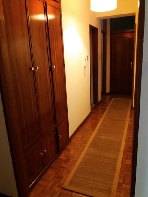 Hallway to the bedroom and living room