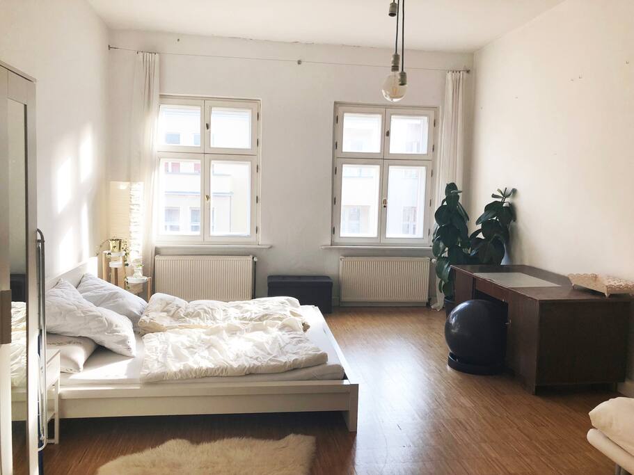 Your bed room with a king size bed