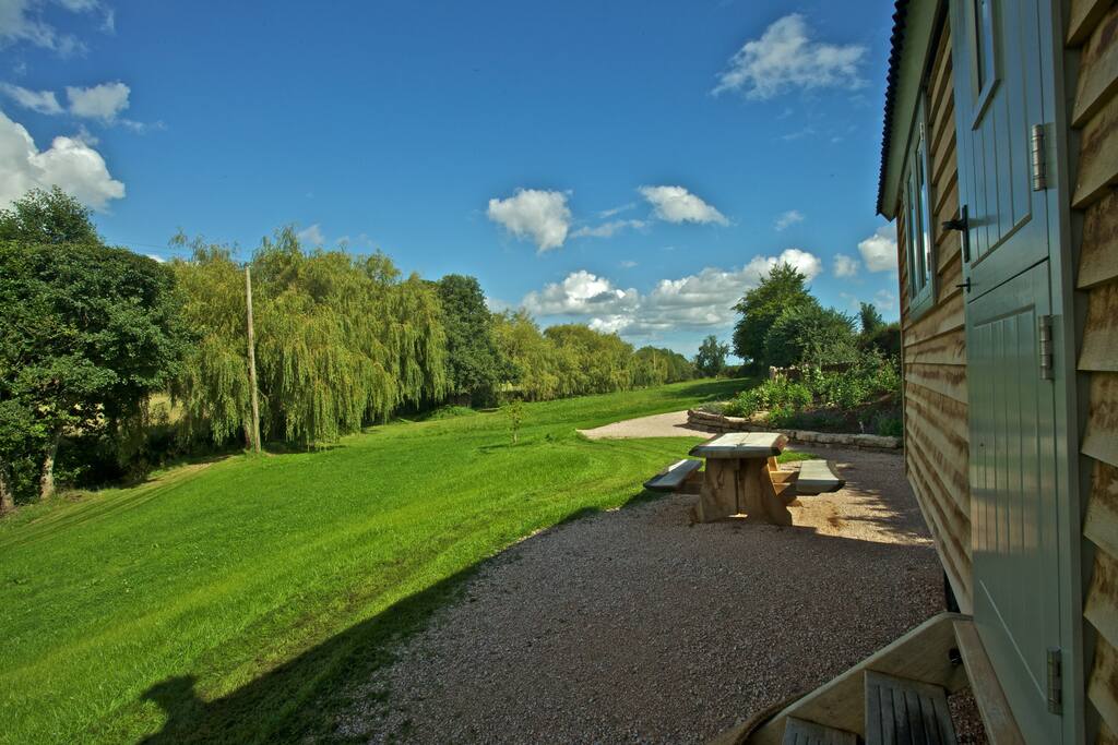 Beautiful waterside meadow