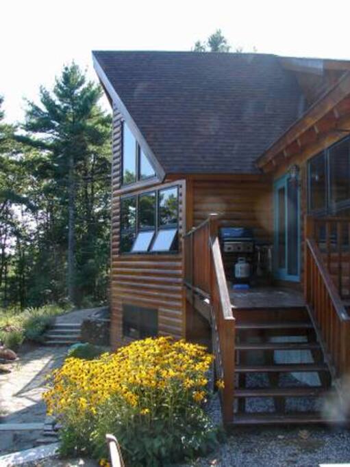 Front of house with fully landscaped gardens
