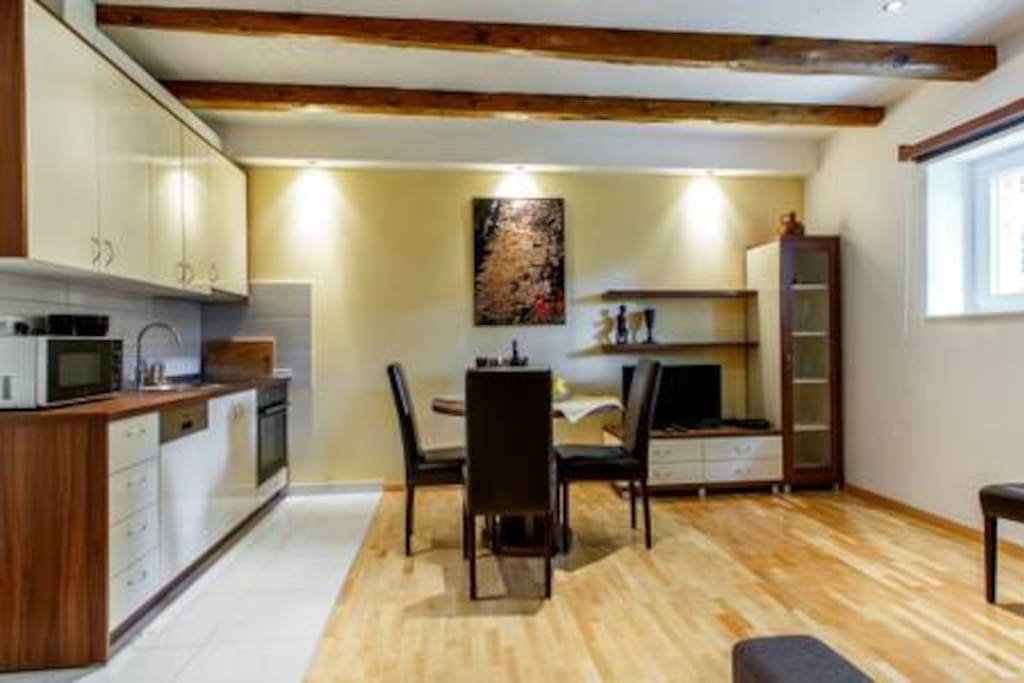 Kitchen and living room