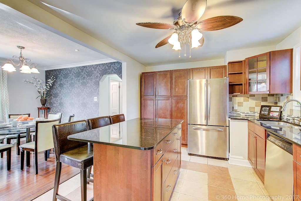 Spacious open kitchen