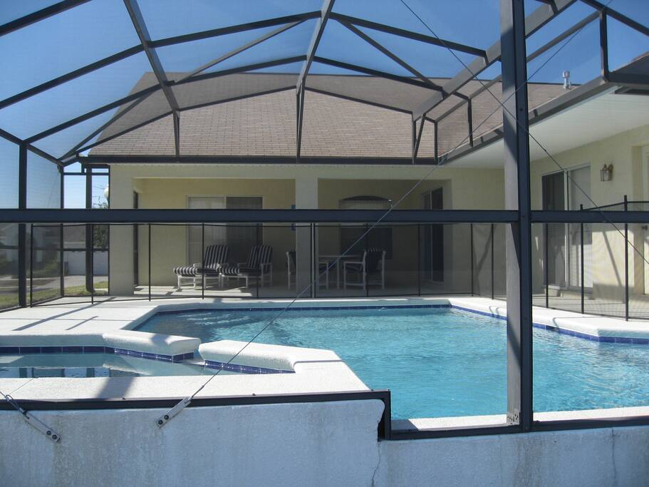 Sunbathing in south and east facing pool/spa