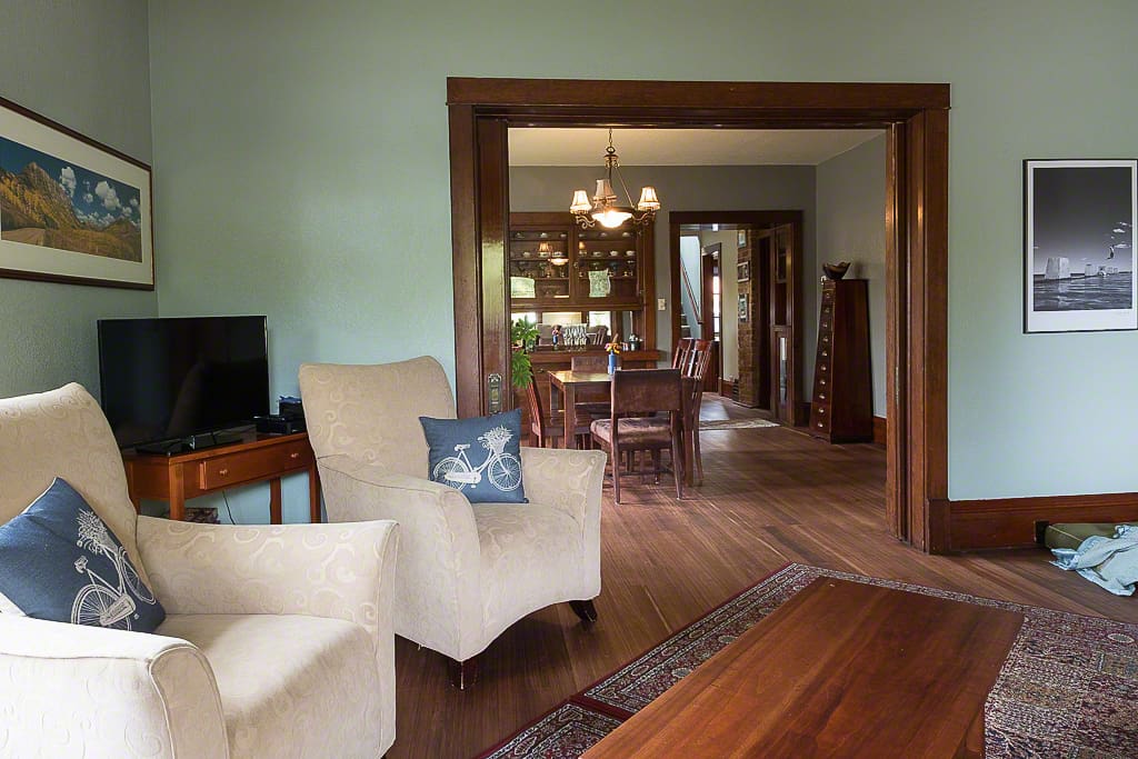Living room - looking into dining room.