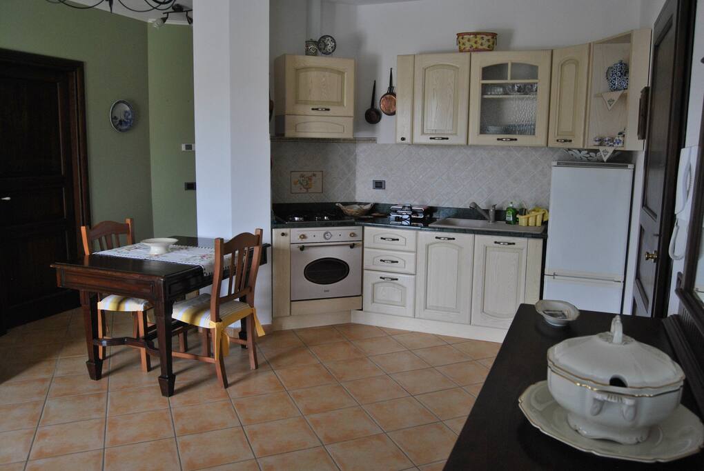 Our kitchen, where you can prepare delicious Italian dishes