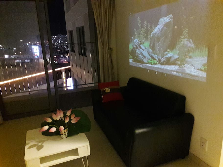 Projector in Living room. Guest can use for photos review