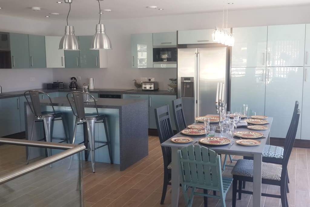 kitchen and dining room