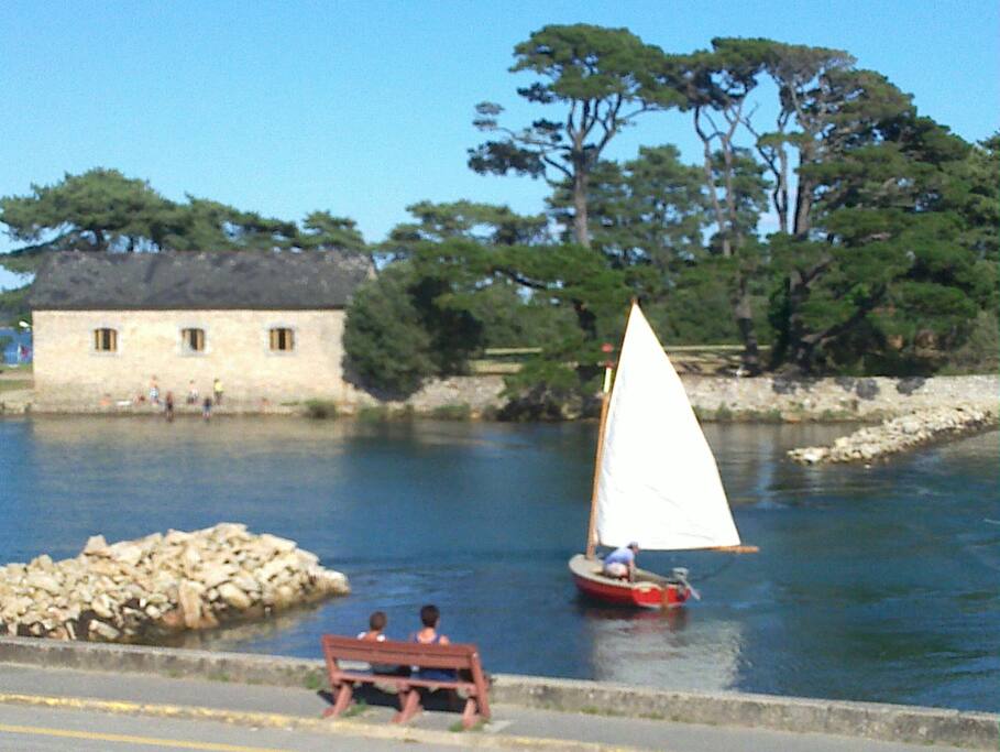 Le passage de Berder à marée haute