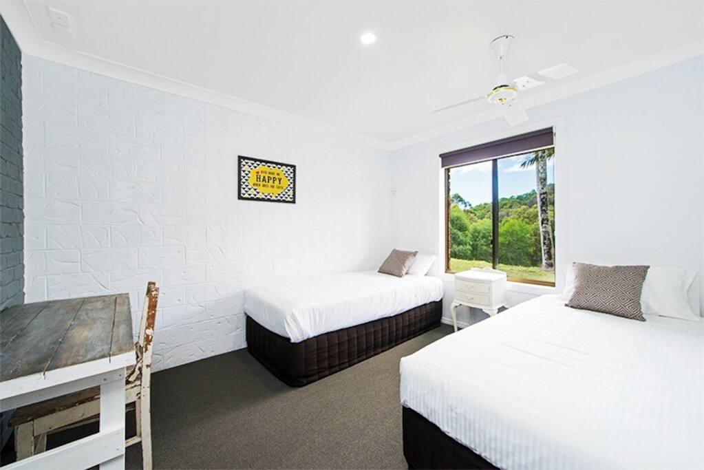The 2nd bedroom (the single beds can be pushed together to accommodate a couple if required)