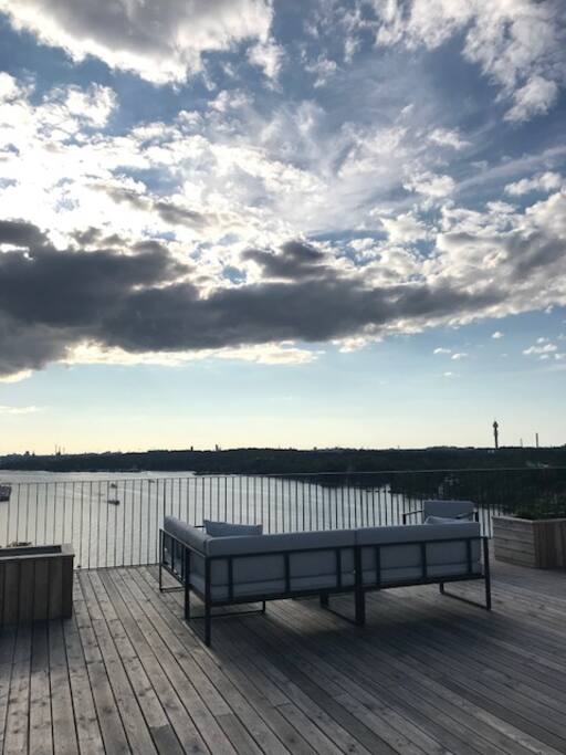 Rooftop terrace overlooking Stockholm City