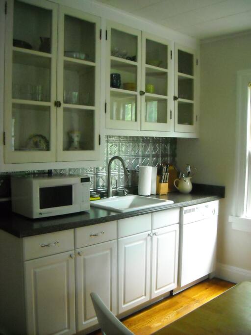 Updated kitchen with original 1930's cabinets