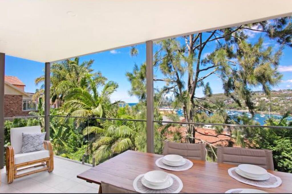 The balcony, again, the image is when we first got the property and the furniture is now different.