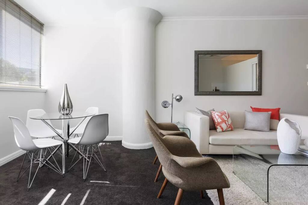 Living room with amazing city views