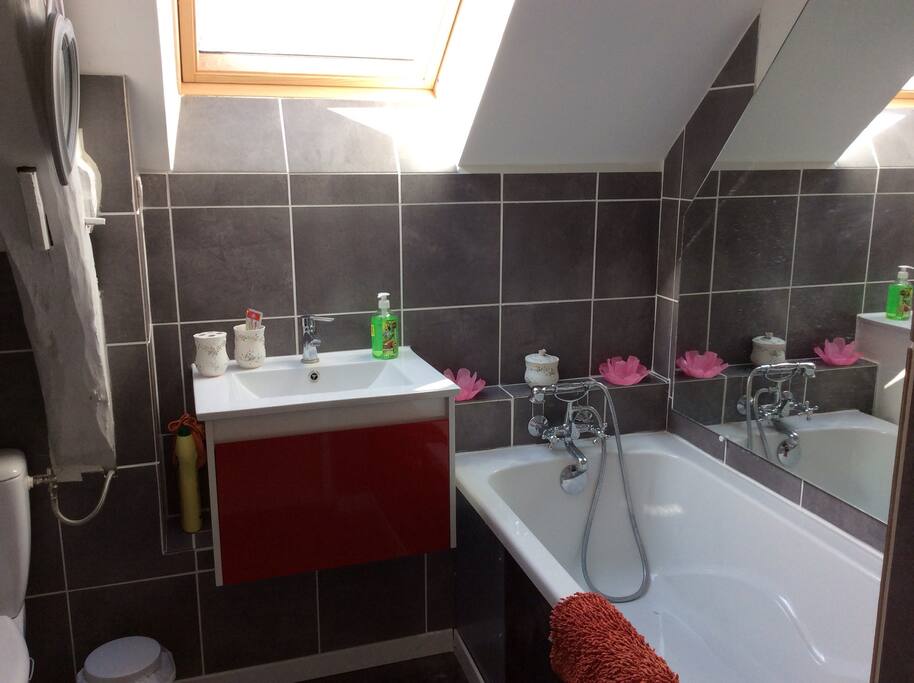 Cute bathroom next to the bedrooms