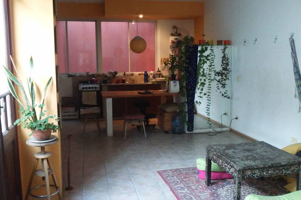 Living room's view coming from door entrance