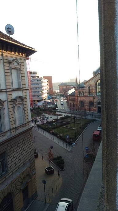 Room with a view to the Great Market of Budapest