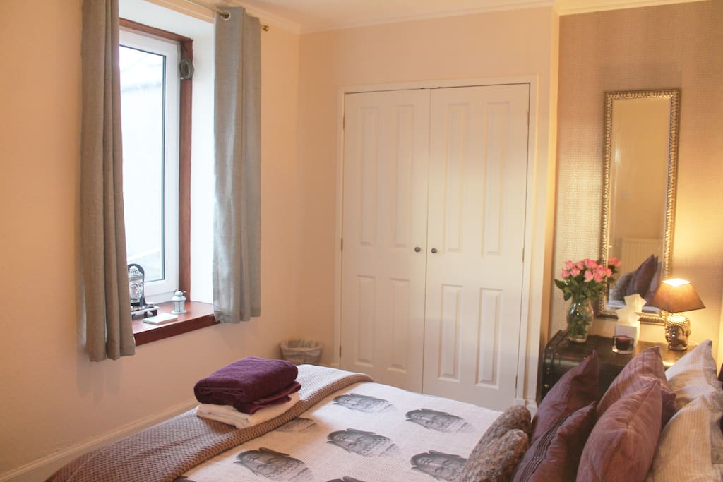 Buddha themed double bedroom