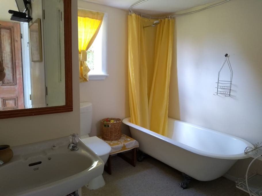 Claw Foot Bath Shower over it.