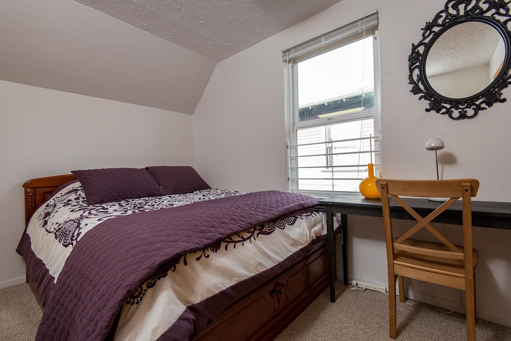 The second bedroom has the brand new Queen size bed, closet and desk.